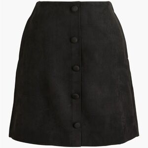 J.Crew Faux Suede Button Front Skirt US 6